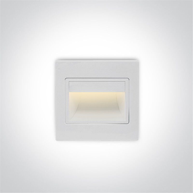 One Light Empotrable Led Señalización Interior 68007/w/w Blanco 1,5w 3000k Ip20
