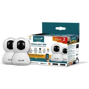 Garza Pack De 2 Camaras Vigilancia Wifi Hd 360º 720p  Smart Home 401283b