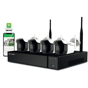 Comelit Kit De Videovigilancia Ip Wi-Fi  Wikit004s02nb Con Nvr Y 4 Camaras Bullet Wifi