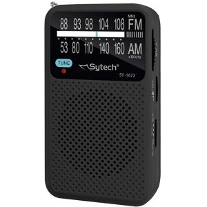 Sytech Radio De Bolsillo Am-Fm Vertical Negro  Sy-1672ng