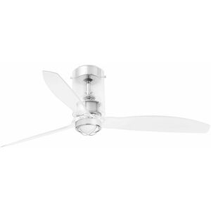 Faro Ventilador De Techo  Barcelona 33393-9 Mini Tube Fan Led Cromo/transparente