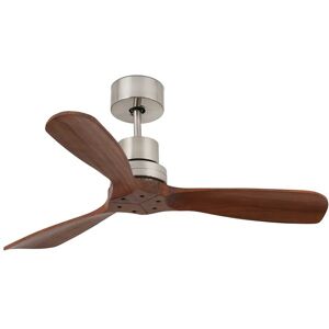 Faro Ventilador De Techo  Barcelona 33508dcwp Mini Lantau Niquel/nogal Smart Fan