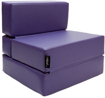 Puff Cama Convertible y Plegable - Polipiel Violeta Puff Cama Convertible y Plegable - Polipiel Violeta