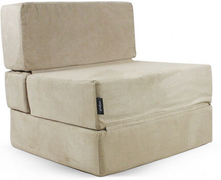 Puff Cama Convertible y Plegable - Antelina Beige Puff Cama Convertible y Plegable - Antelina Beige