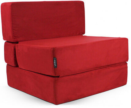 Puff Cama Convertible y Plegable - Antelina Rojo Puff Cama Convertible y Plegable - Antelina Rojo