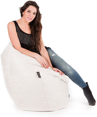 Puf Pera XL -Antelina Blanco Puf Pera XL -Antelina Blanco