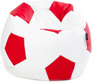 Puff Futbol 60 Diametro Infantil - Rojo y Blanco Puff Futbol 60 Diametro Infantil - Rojo y Blanco