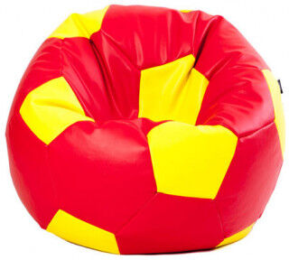 Puff Futbol 60 Diametro Infantil - Rojo y Amarillo Puff Futbol 60 Diametro Infantil - Rojo y Amarillo