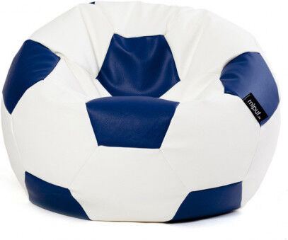 Puff Futbol 120 Diametro Adulto - Azul Marino y Blanco Puff Futbol 120 Diametro Adulto - Azul Marino y Blanco