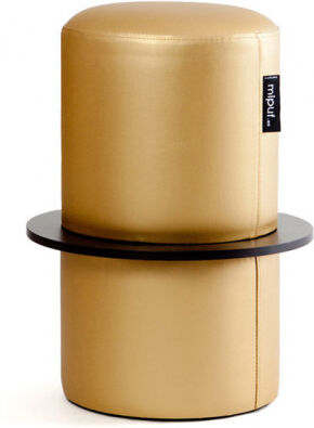 Puff Taburete Cóctel Tubular Polipiel Dorado Puff Taburete Cóctel Tubular Polipiel Dorado