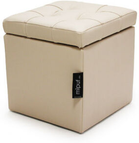 Puff Arcón 40x40x40 Polipiel Beige Puff Arcón 40x40x40 Polipiel Beige