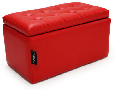 Puff Arcón 75x40x40 Polipiel Rojo Puff Arcón 75x40x40 Polipiel Rojo