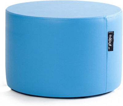 Mesa Puff Tubular 60x40 Polipiel Azul Turquesa Mesa Puff Tubular 60x40 Polipiel Azul Turquesa