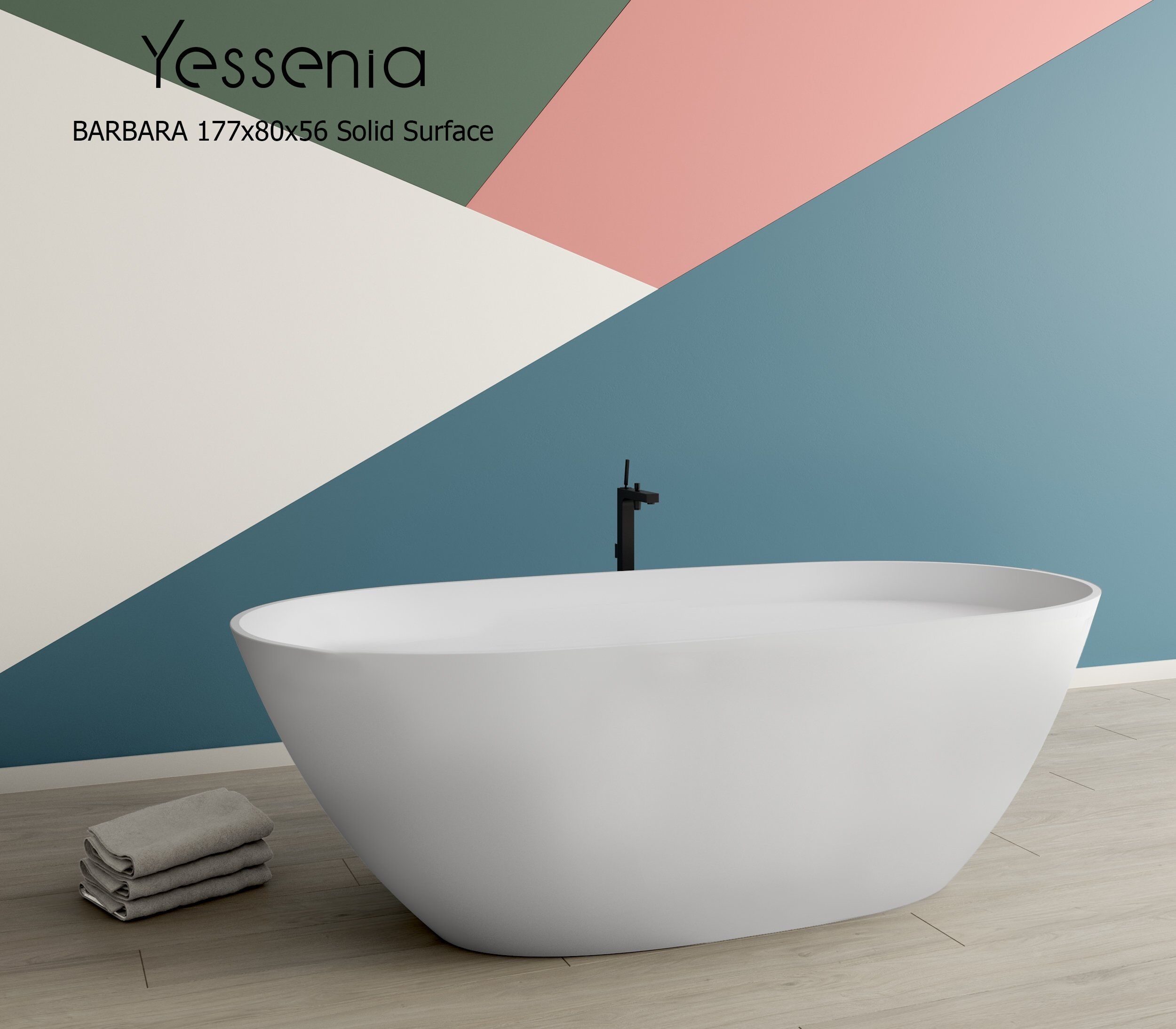 Bañera Exenta BARBARA Solid Surface 177 x 80cm Bañera Exenta BARBARA Solid Surface 177 x 80cm