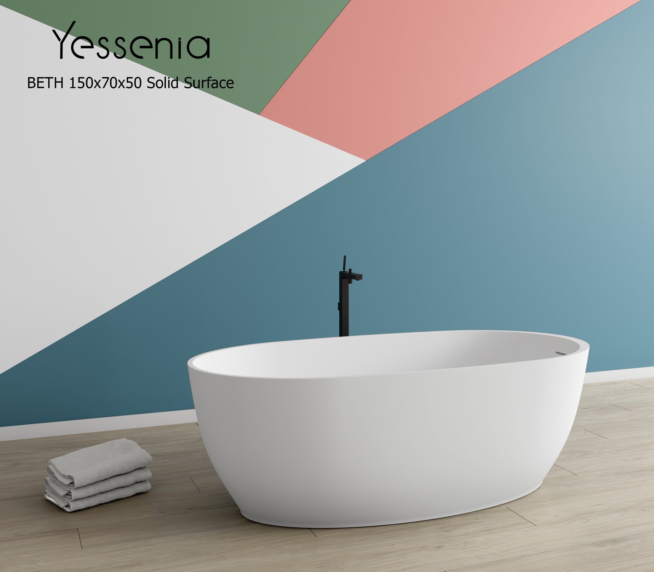 Bañera Exenta BETH Solid Surface 150cm x 70cm