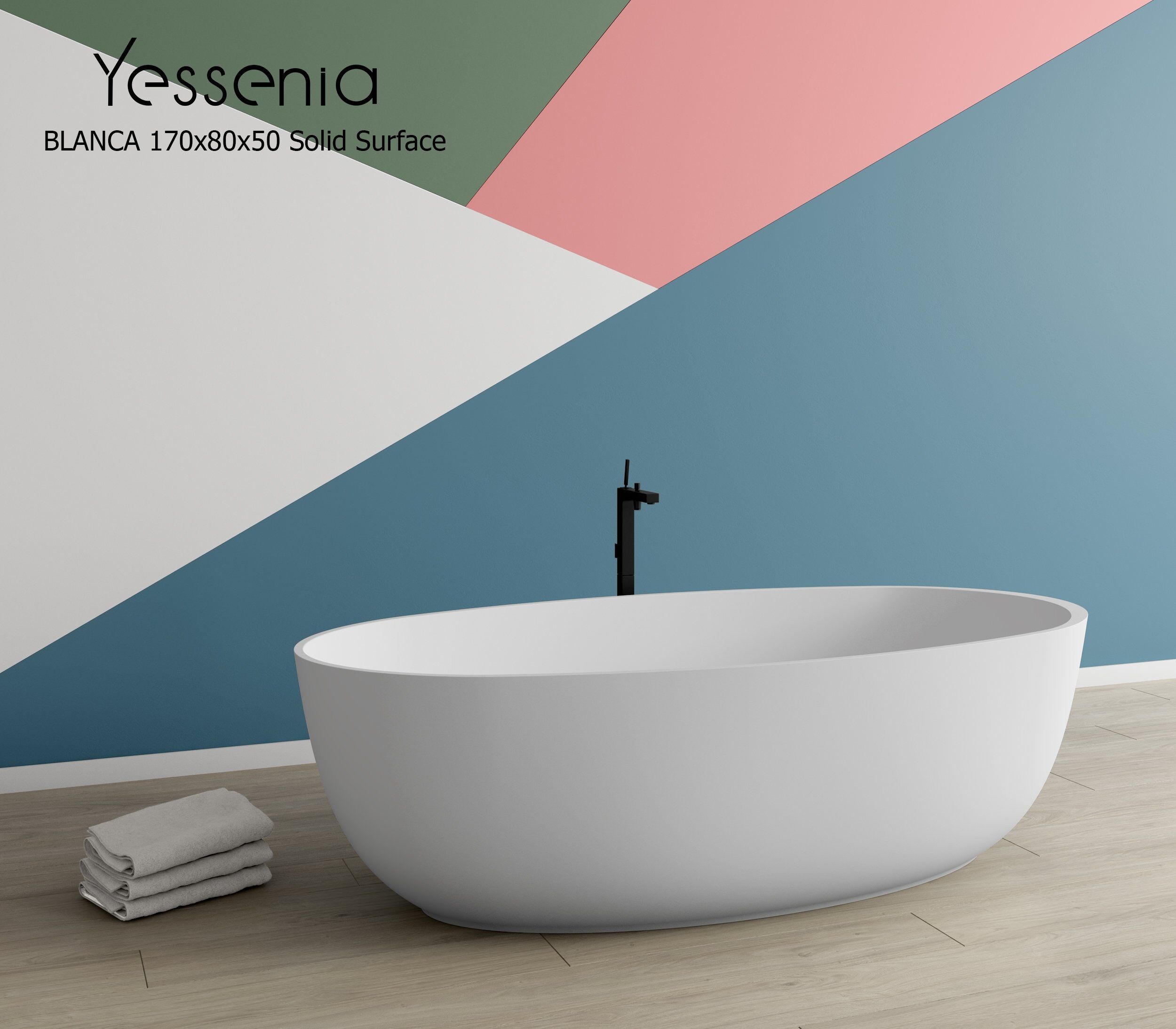 Bañera Exenta BLANCA Solid Surface 170x80cm