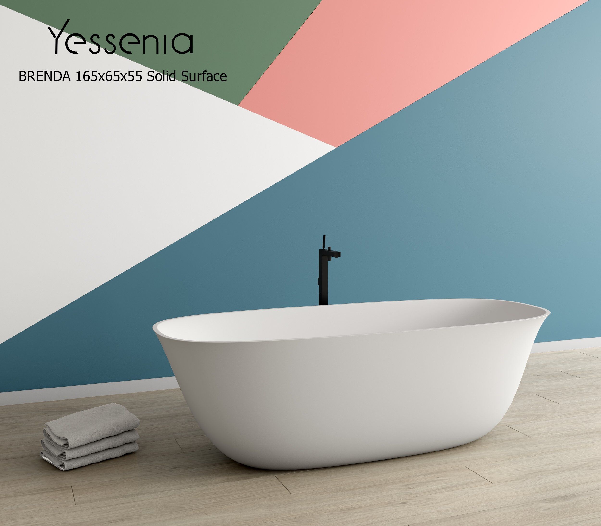 Bañera Exenta BRENDA Solid Surface (165 x 65cm) Bañera Exenta BRENDA Solid Surface (165 x 65cm)