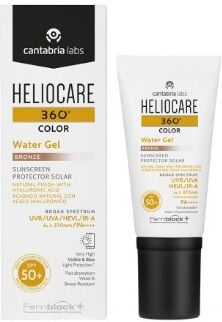 Protector Solar Heliocare 360° Gel Agua Color SPF50+ Tono Bronce 50ml