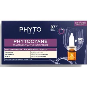 Phyto Phytocyane Anticaida Progresiva Mujer 5ml x 12 Ampollas