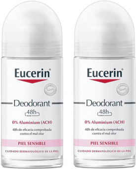 Eucerin Desodorante 48h 0% Aluminio Piel Sensible 2x50ml