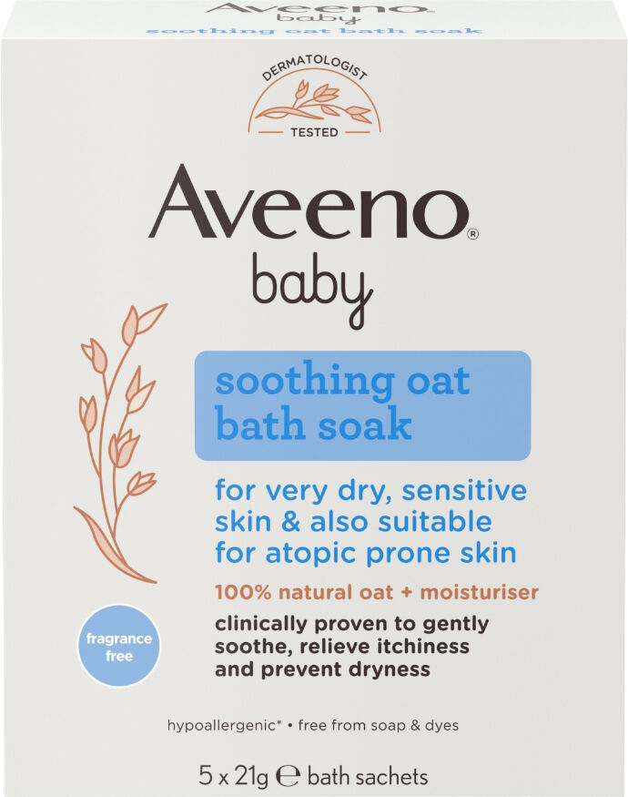 Aveeno Baby Polvo de Baño de Avena Suave - 21g (X5 Unidades)