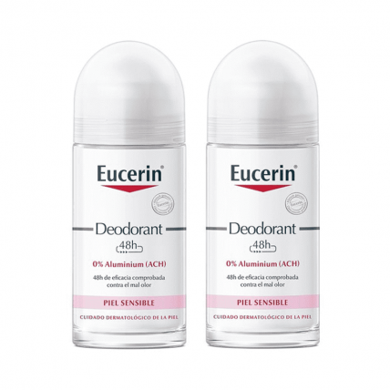 Eucerin Desodorante 48h 0% Aluminio Piel Sensible 2x50ml