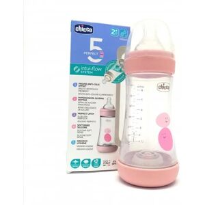 Chicco Perfect5 Biberón Rosa 240ml Mediano Silicona