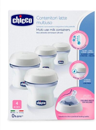 Chicco NaturalFeeling Recipientes para Leche Materna x4