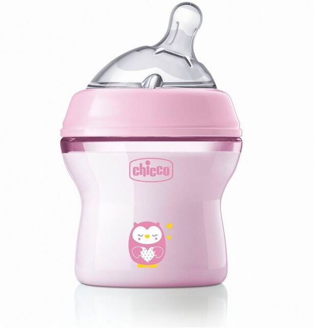 Chicco Biberón Natural Feeling +0 meses Flujo Normal Rosa 150 ml