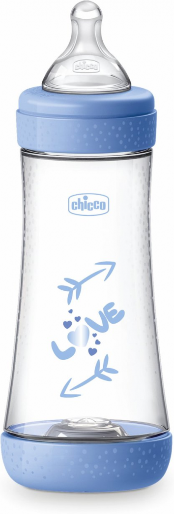 Chicco Perfect 5 Azul Botella Flujo Rápido 300 ml