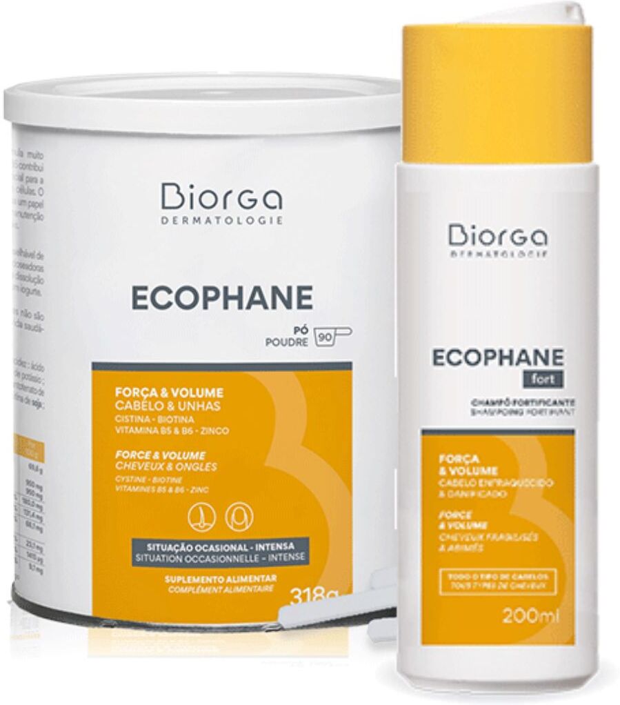 Ecophane Biorga Polvo 318g + Champú Fortificante 200ml