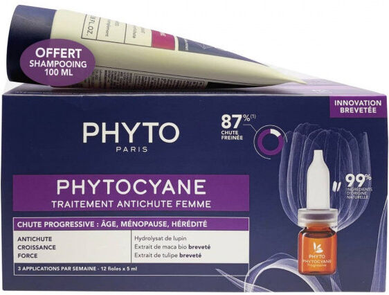 Phyto Phytocyane Mujer Pack Caída Progresiva Ampollas 12 Unidades + Champú 100ml