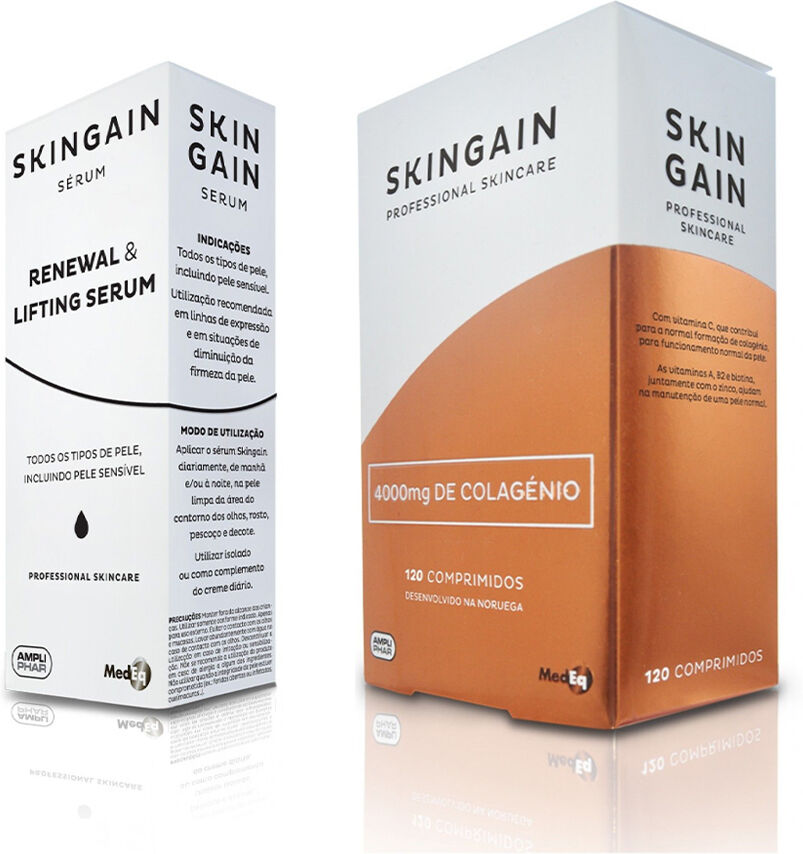 Skingain Pack 120 Pastillas + Suero Renovador y Lifting 30ml