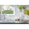 Pegatina mosaico blanco, gris smart tiles muretto silia de 23x23 cm