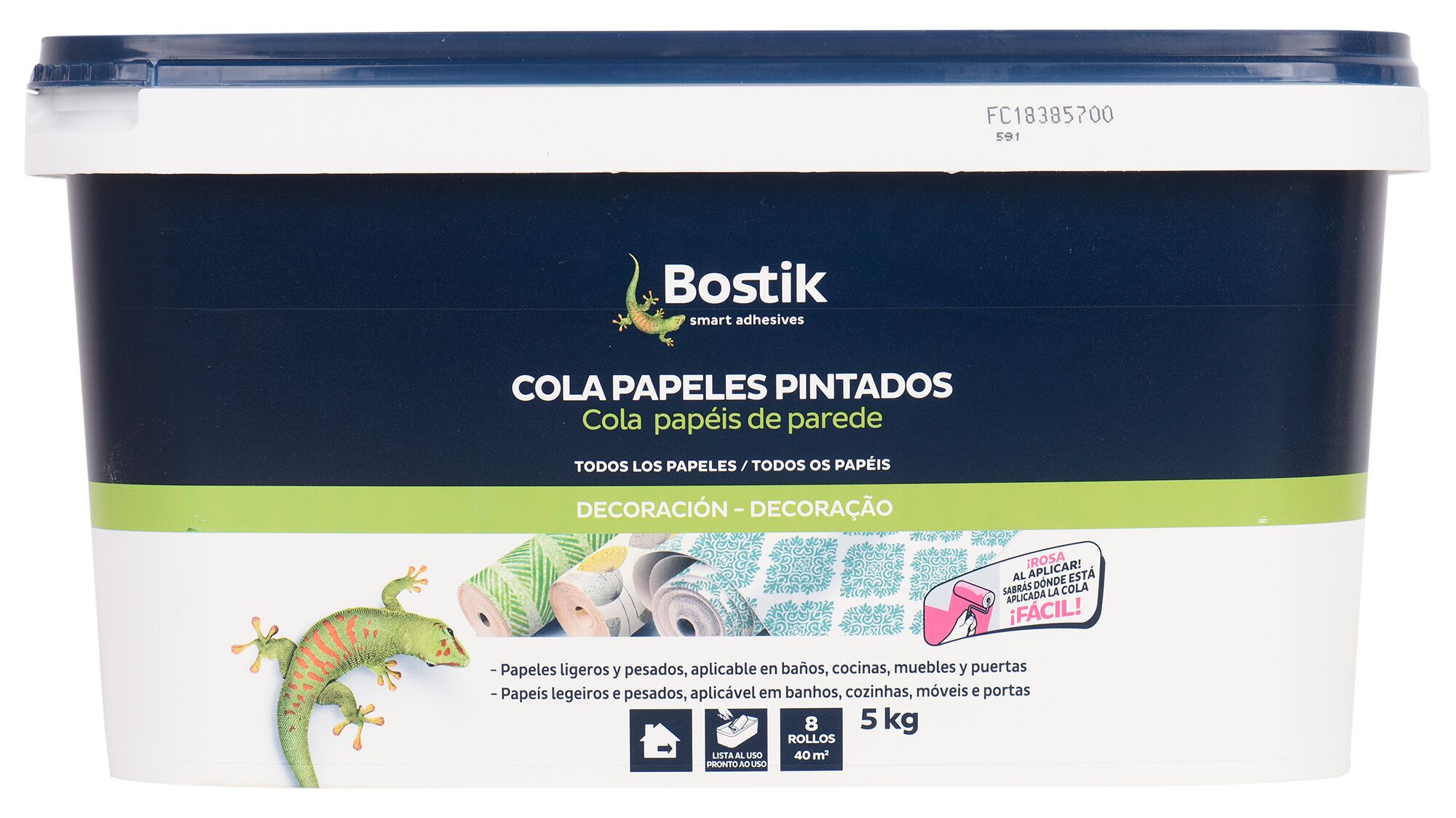 Bostik Cola para papel pintado rosa 5 kg