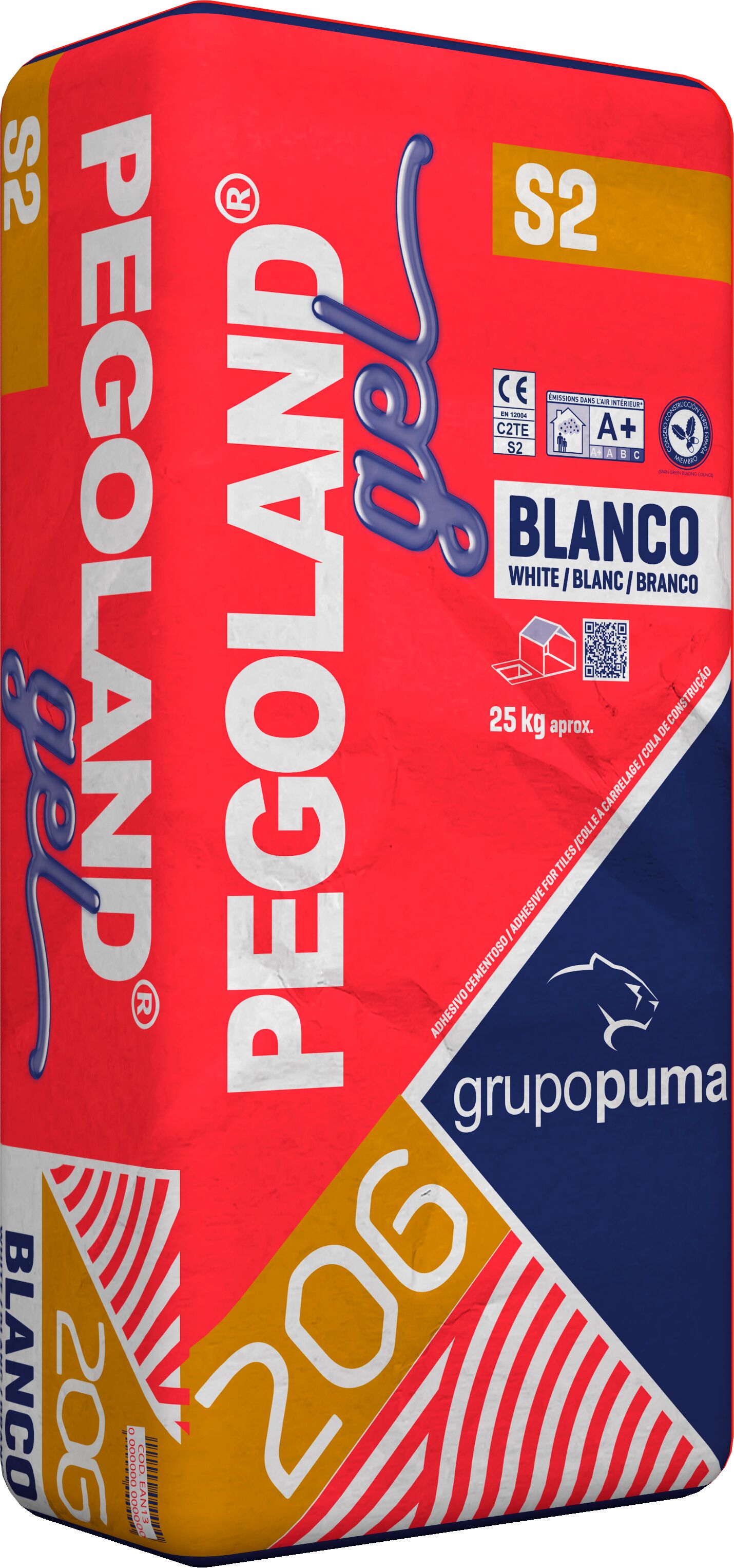 GRUPOPUMA Cemento cola pegoland gel s2 25 kg blanco