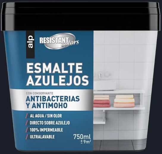 Esmalte para azulejos satinado alp 750 ml antracita