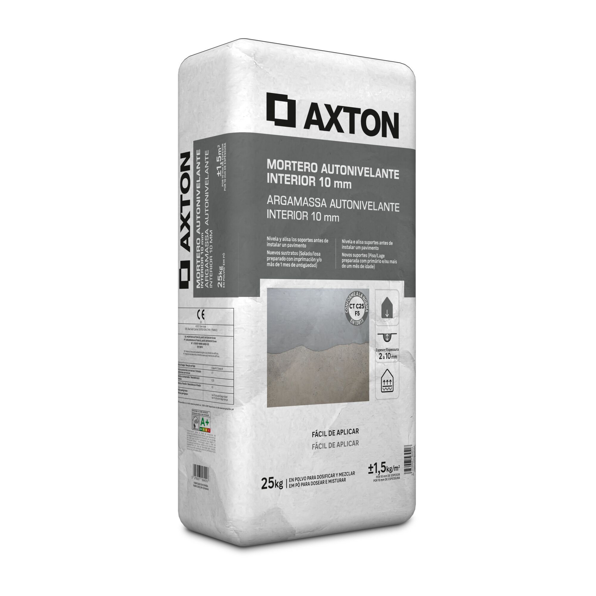 AXTON Pasta niveladora interior axton 10mm 25 kg