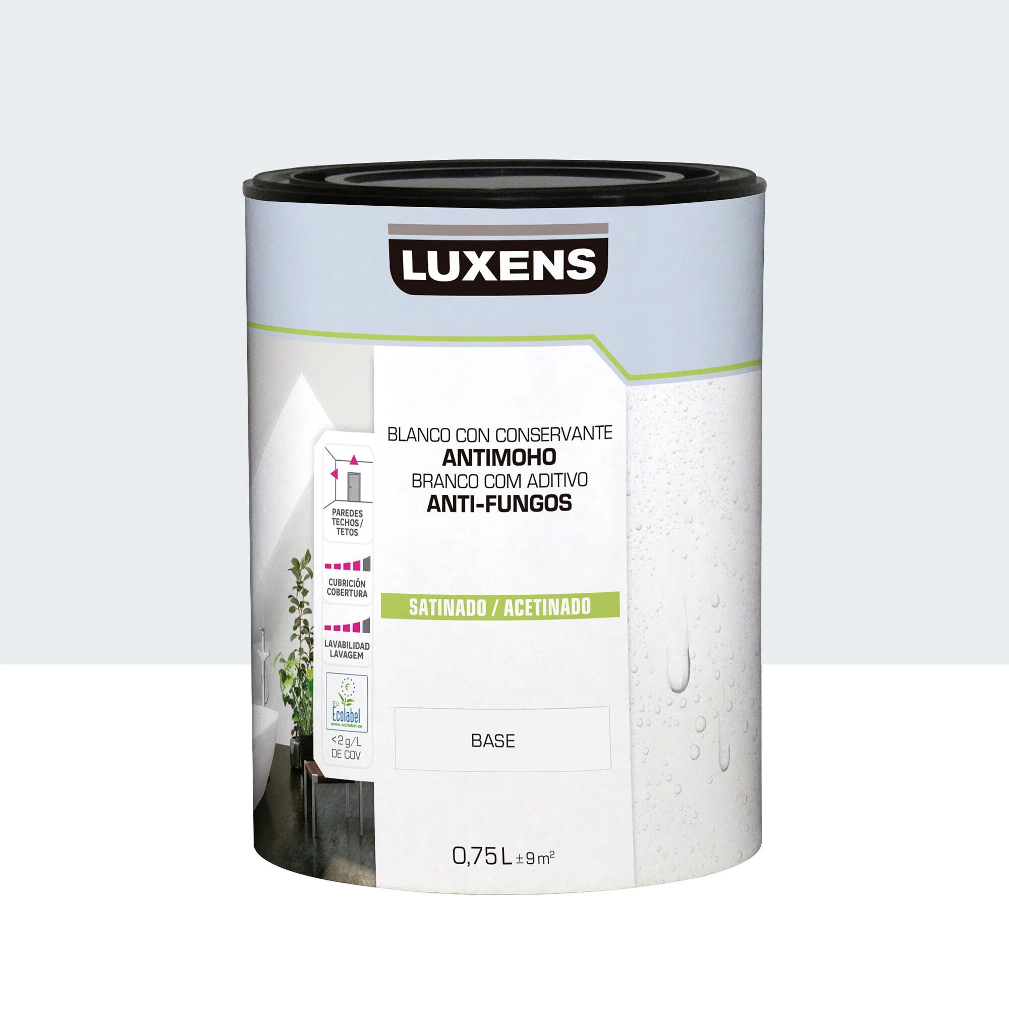 Pintura de interior luxens satinado 1002-r50b 750ml