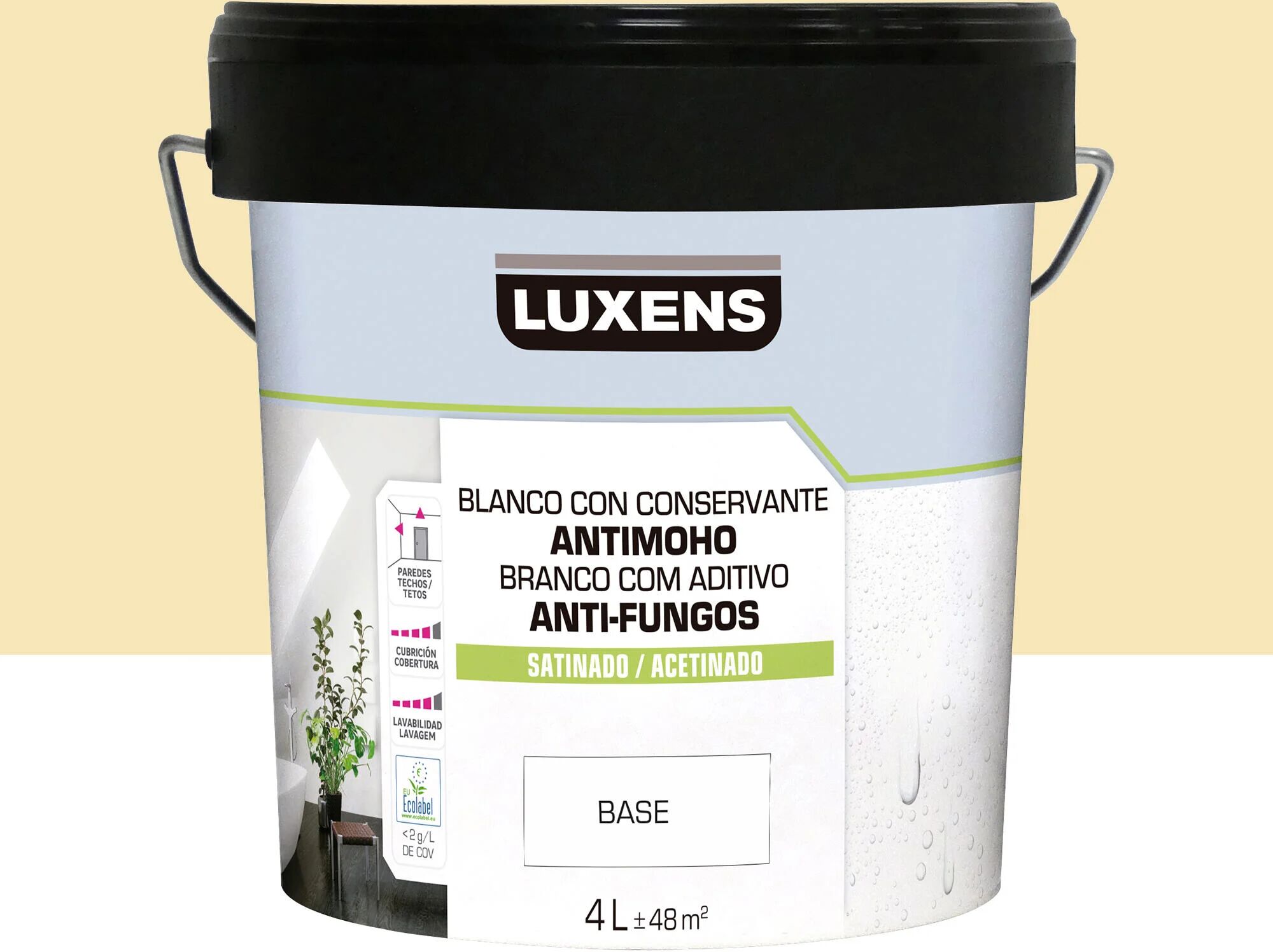 Pintura de interior luxens satinado 1015-y10r 4l