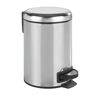 Papelera de baño con pedal acero inox leman brillo 3 l wenko