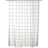 SENSEA Cortina de baño neo grid algodón+poliéster 180x200 cm