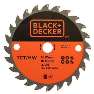 Black & Decker a7525 hoja de sierra circular tct 85x10 24t