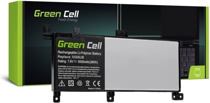 GREEN CELL Batería para Portátil Asus C21N1509 X556U X556UA X556UB X556UF X556UJ X556UQ X556UR X556UV