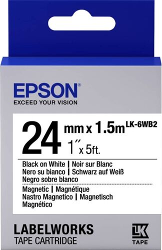 Epson Cartucho de etiquetas magnéticas EPSON LK-6WB2 - C53S656003 Epson Cartucho de etiquetas magnéticas EPSON LK-6WB2 - C53S656003