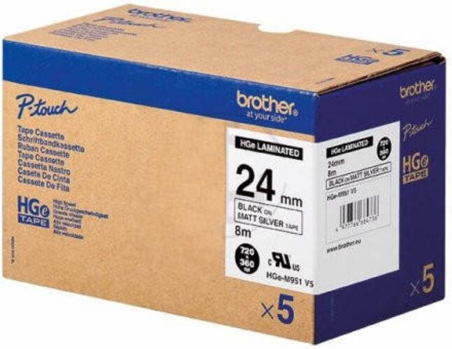 Brother Pack cinta de etiquetas BROTHER HGeM951V5 Brother Pack cinta de etiquetas BROTHER HGeM951V5