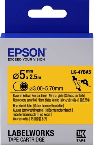 Epson Cartucho de etiquetas tubo termo retractil EPSON LK-4YBA5 - C53S654906 Epson Cartucho de etiquetas tubo termo retractil EPSON LK-4YBA5 - C53S654906