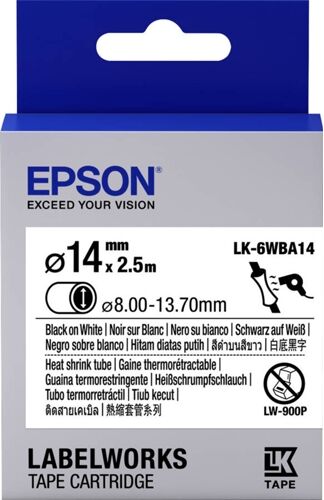 Epson Cartucho de etiquetas tubo termo retractil EPSON LK-6WBA14 - C53S656903 Epson Cartucho de etiquetas tubo termo retractil EPSON LK-6WBA14 - C53S656903