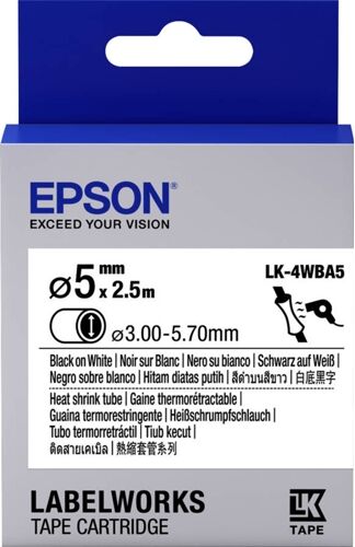 Epson Cartucho de etiquetas tubo termo retractil EPSON LK-4WBA5 - C53S654904