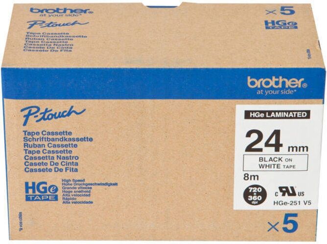 Brother Pack cinta de etiquetas BROTHER HGE251V5
